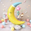 Party Baby Moon Star 3D Balloons مع قاعدة